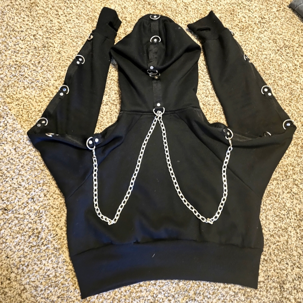 Dolls Kill Chains Cropped Sweater